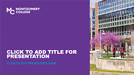 Montgomery College PowerPoint Template